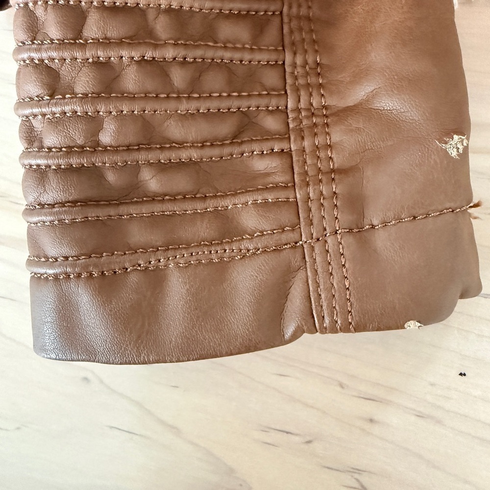 Made by Johnny Women's Removable Hoodie Faux Leather Jacket - Picture 8 of 11
